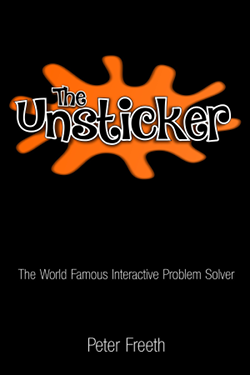 Get The Unsticker from all good book stores, and also Amazon